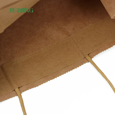 Handle Recycled Paper Biodegradable Bags Greaseproof ISO9001 Approved