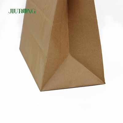 Handle Recycled Paper Biodegradable Bags Greaseproof ISO9001 Approved