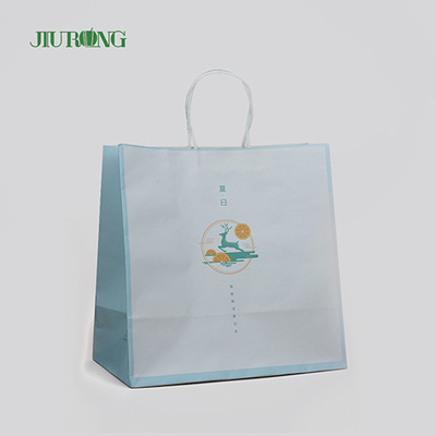 Waterproof Biodegradable custom kraft paper bags Eco friendly 320mm