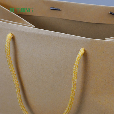 Takeaway Biodegradable Paper Bag 320mm Height Eco Friendly Kraft Bags