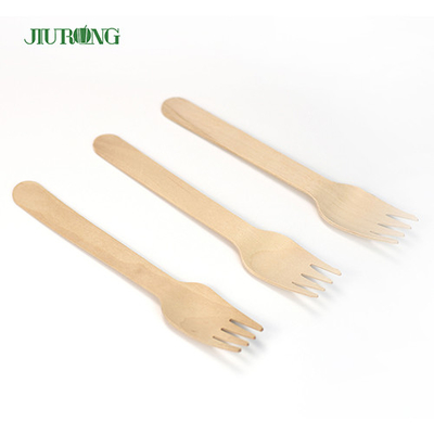 Bamboo Biodegradable Disposable Cutlery Tableware Wooden Fork Set 95mm