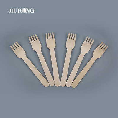 Custom Biodegradable Disposable Cutlery Wooden Compostable Flatware 140mm