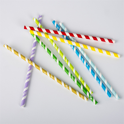 Smooth 5mm Biodegradable Paper Straw Eco Friendly