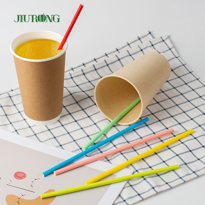 Custom Biodegradable Paper Straw For Coffee Drink Bendable 150mm