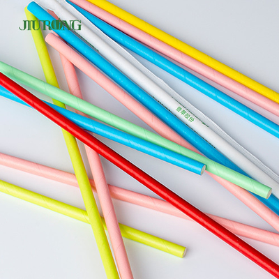 Custom Biodegradable Paper Straw For Coffee Drink Bendable 150mm
