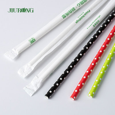 U Shape Paper Drink Straws Food Grade Biodegrad Individually Wrapped