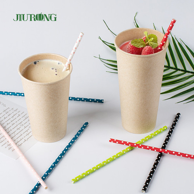 U Shape Paper Drink Straws Food Grade Biodegrad Individually Wrapped
