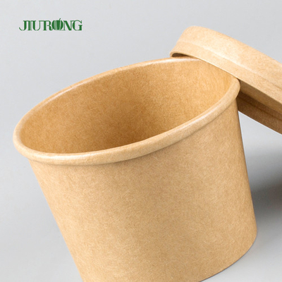 Kraft Paper Soup Biodegradable Paper Bowl Double PE Coated