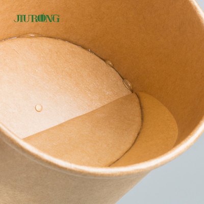 Kraft Paper Soup Biodegradable Paper Bowl Double PE Coated