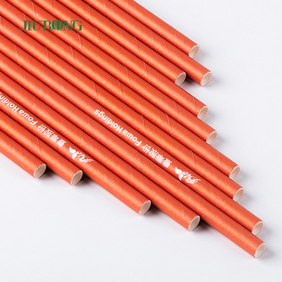 Custom Straight Biodegradable Paper Straw For Fast Food LFGB