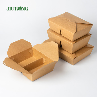 Biodegradable Kraft Paper Togo Box Fast Food Takeaway Packaging Container