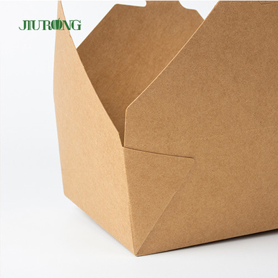 Disposable Kraft Paper Lunch Box Fast Food Delivery Takeaway Packaging Container