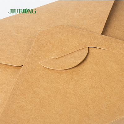 Disposable Kraft Paper Lunch Box Fast Food Delivery Takeaway Packaging Container