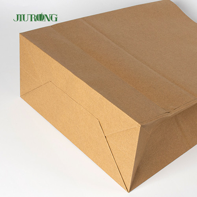 SOS Brown Kraft Paper Bag With Handle Recycled Lunch Food Packaging